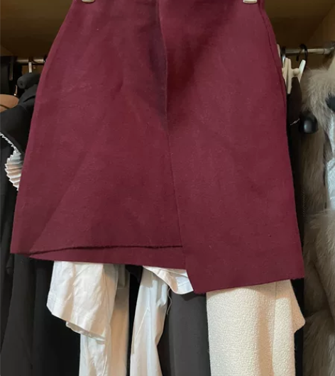 针织半身裙A字裙包裙 #实体店购入   #...