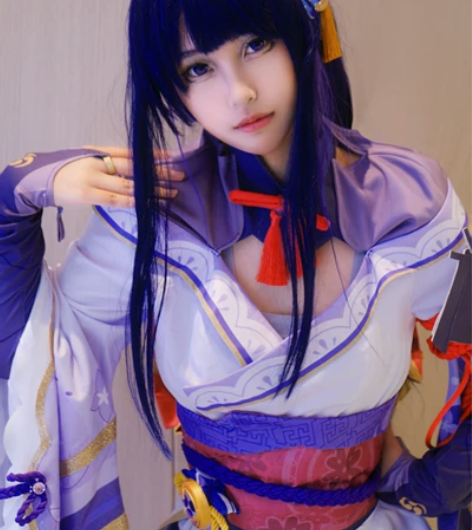 雷电将军cos服 次元依家 ?假发 漫美家...