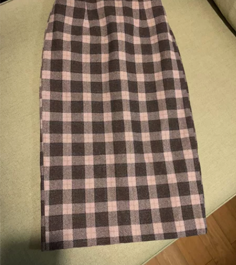 格子中裙，实体店购入，裙长81，臀围92，...
