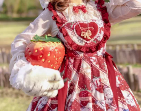一酱草莓lolita新年新款背带裙【小萌虎...