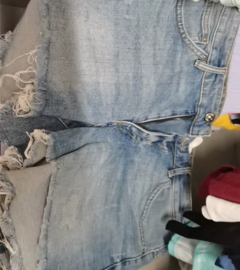 hm 牛仔短裤 女 流苏 美国购入 欧码4...