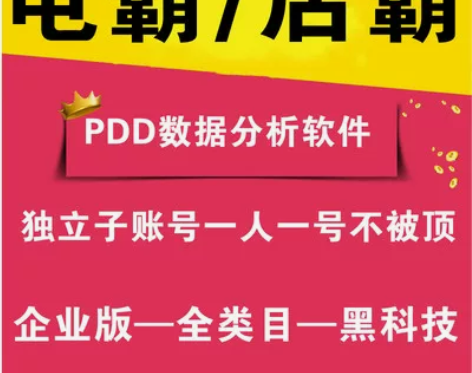 电霸出租软件pdd数据分析查询全类目功能带...