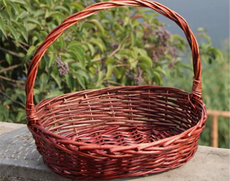 果篮装水果送礼藤编购物篮篮筐特产花篮菜篮柳...