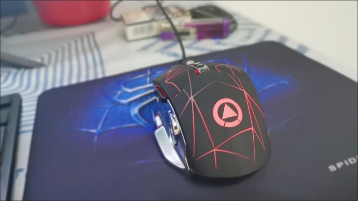 静音七彩机械游戏鼠标电竞有线电脑静音台式笔...