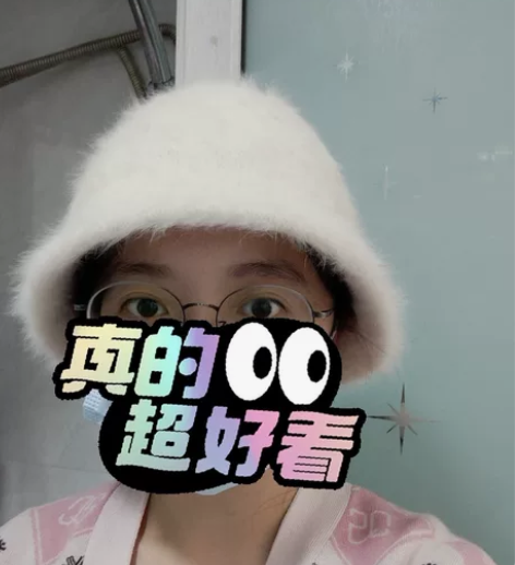 毛绒白帽子,供那些想买白色毛绒帽又怕踩雷的...