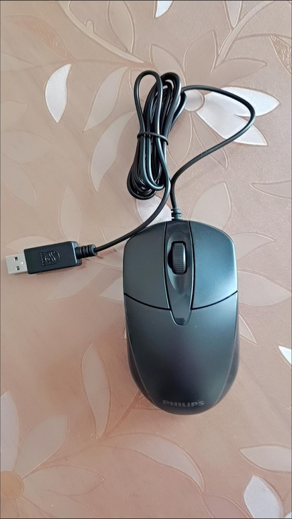 刚买来的飞利浦有线鼠标，结果电脑是坏的用不...