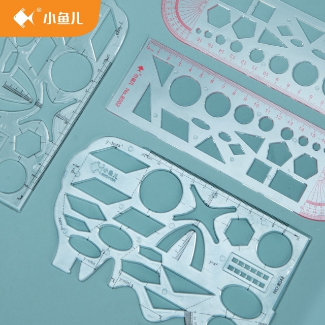 数学模板尺 万能几何制图尺 初中考试数学尺...