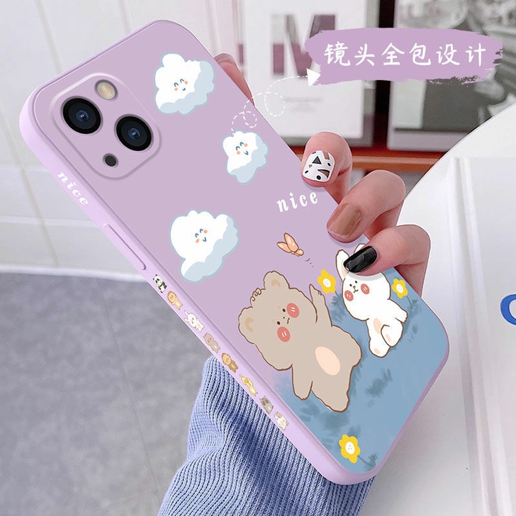 苹果13手机壳新款女软壳液态硅胶13pro...