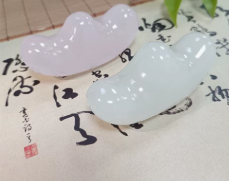 天然玉石笔搁笔山笔架白玉小宝镇纸镇尺禅桌