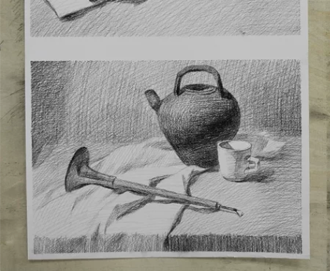 素描八开/四开作品，可发约稿代画素描，静物...
