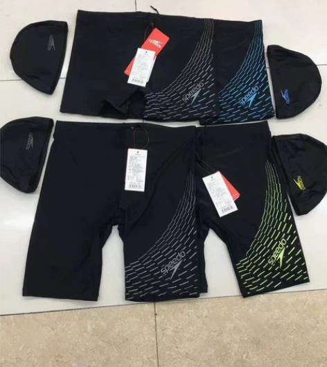 高端泳衣SP新款男士平角运动竞速泳裤泳帽套...
