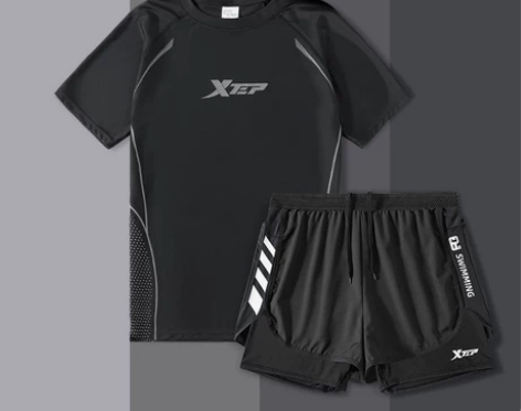 特步男士泳衣泳裤专业游泳防晒套装