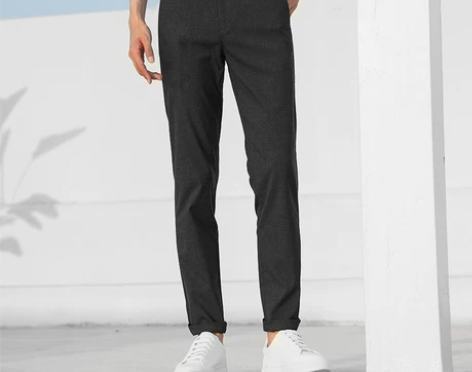 瑞谷春夏季刺绣休闲裤男修身小脚裤韩版西裤商...