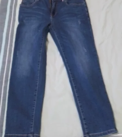 森马男士九分牛仔裤，牛仔深蓝，175/80...