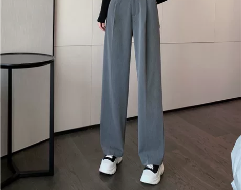 全新灰色阔腿裤. s码.