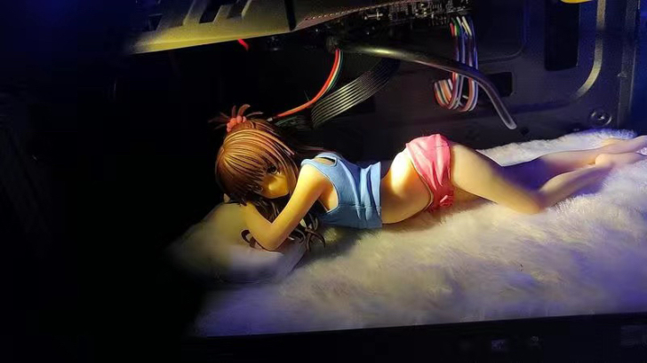 结城美柑手办穹妹电脑装饰机箱手办女机箱摆件...