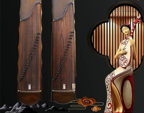 金丝楠木红木素面古筝琴成人专业演奏级儿童入...