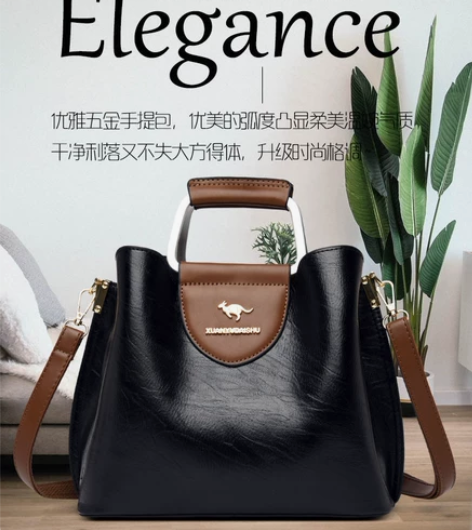 全新袋鼠包包女2021新款大容量女士手提包...