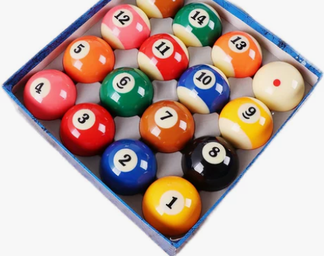 台球厅 黑8台球子水晶球标准大号台球球子美式