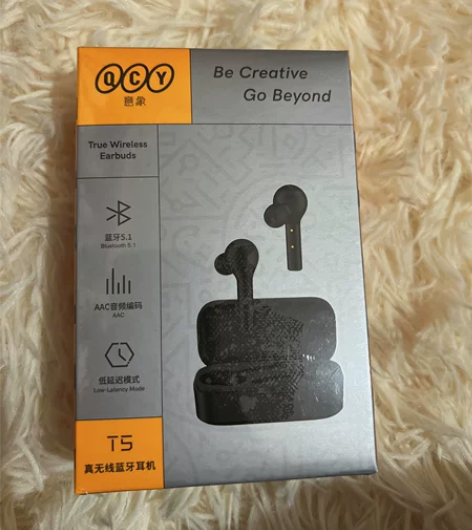 QCY T5真无线智能蓝牙耳机黑色 (正品...
