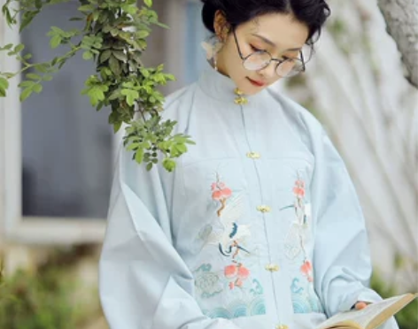 兰若庭 汉服 望水云鹤 明制 立领 补服 ...