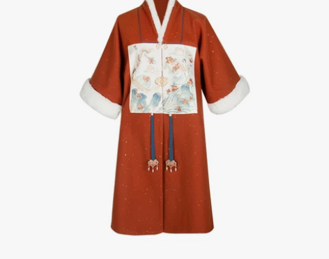 七月夕 穗岁 国风大典走秀款保暖呢料明制补...