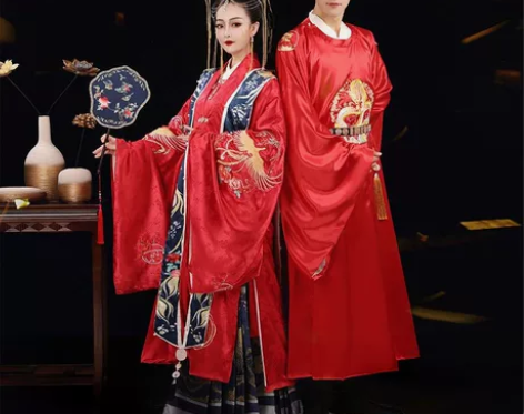 【明制婚服男女套装】汉旭龙凤吟明制汉服女婚...