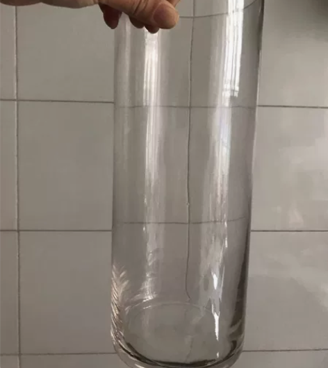 特大号花瓶简约玻璃透明落地摆件客厅餐桌水竹...