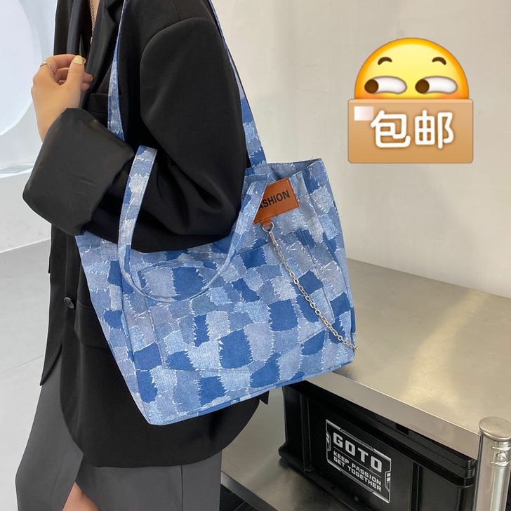 牛仔帆布包     单肩    斜挎   ...
