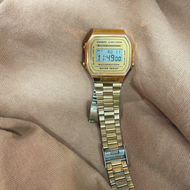 卡西欧旗舰店A168WGG防水电子休闲时尚...