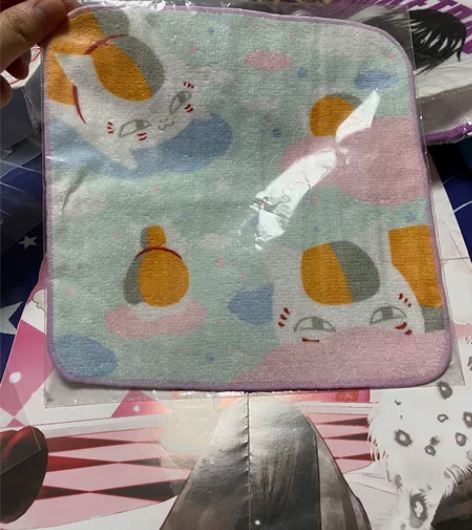 夏目友人帐 温泉 一番赏 猫老师 手帕 毛...