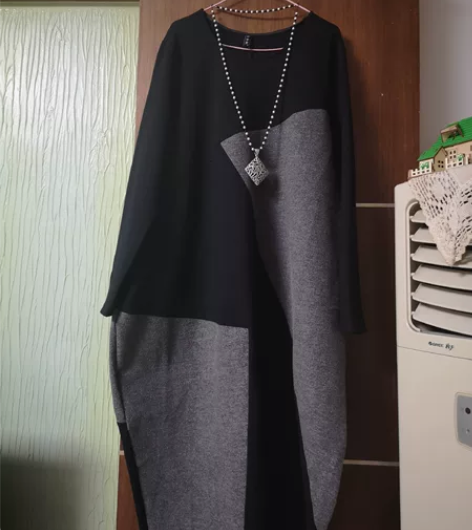 几乎全新！穿过一两次，民族风罗马棉拼毛呢大...