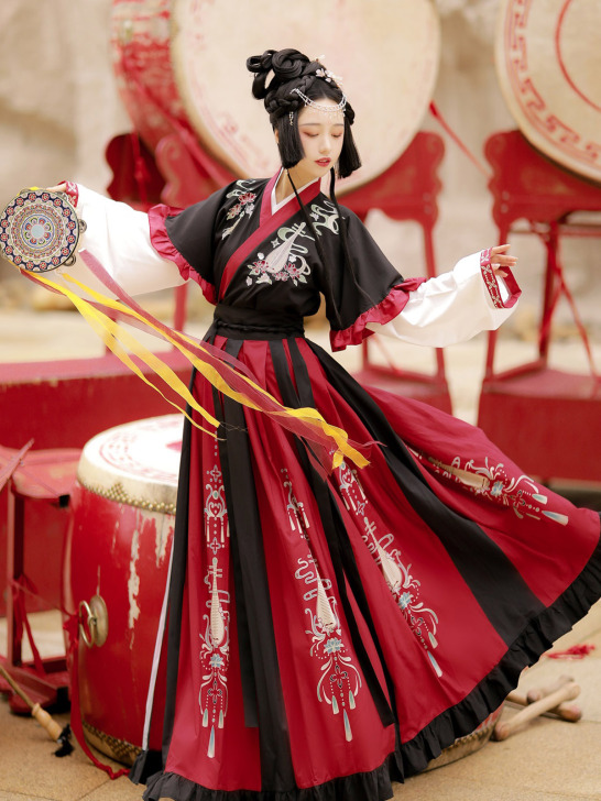 倚梦阁原创思华年汉服女中国风古装仙气晋制交...