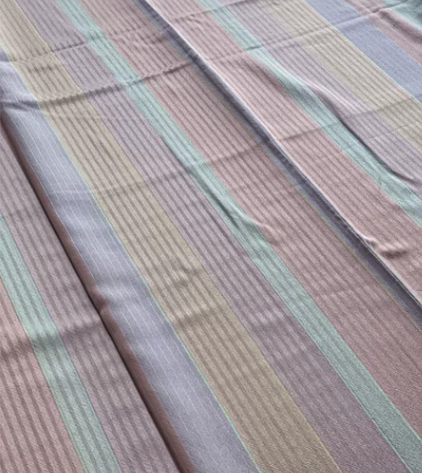 kiya喜屋拼色竖条纹小纹 材质:正绢哑光...