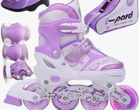 捷豹溜冰鞋儿童 轮滑鞋滑冰鞋旱冰鞋 初学者...