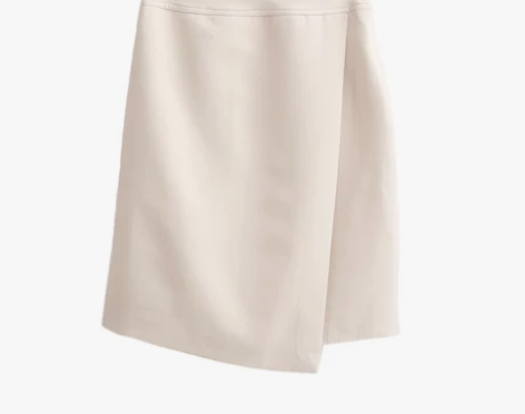 清新纯色高腰开叉中裙女，整理出，有实拍图 ...