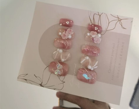 玫瑰浪漫花嫁穿戴甲现货m速发 感兴趣的话点...