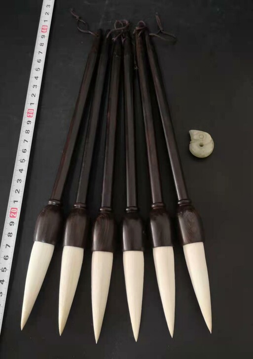 善琏湖笔羊毫黑檀木楂笔一支，美院老师定制留...