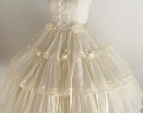 (拍下寒假发【全款】春日玫瑰三段式JSK ...