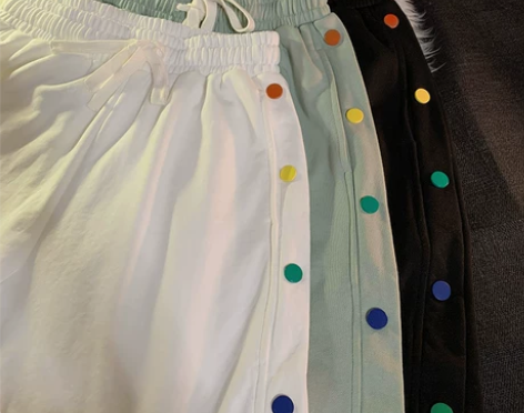 ?Dops大朴自制排扣ins彩色纽扣短裤子...