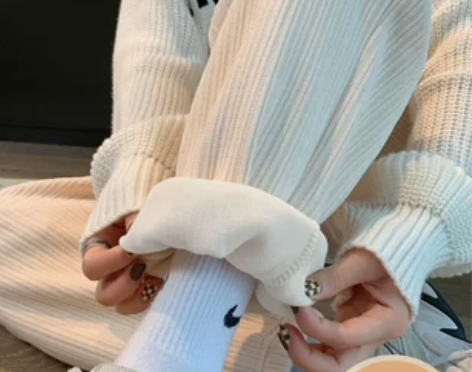雪尼尔加绒运动裤女秋冬2022新款宽松束脚...