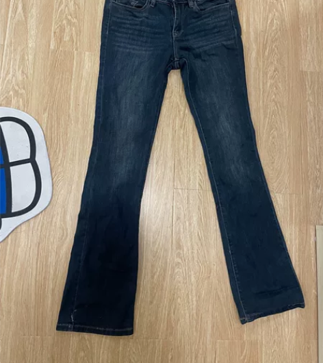 孤品喇叭牛仔裤 裤长105cm 腰围78c...