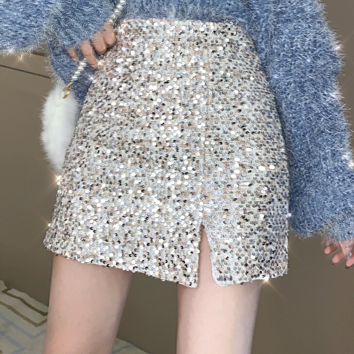 早春装2021新款半身裙A字裙性感高腰显瘦...