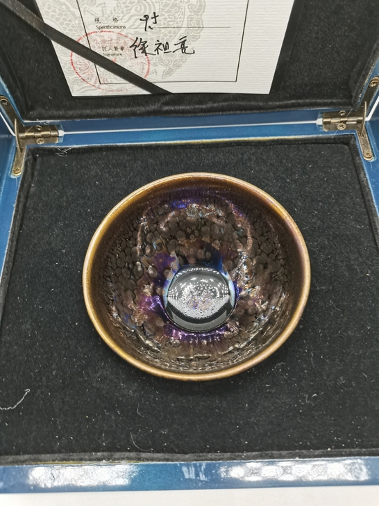 徐祖亮老师级品神曜，建盏界曜变无冕之王。最...