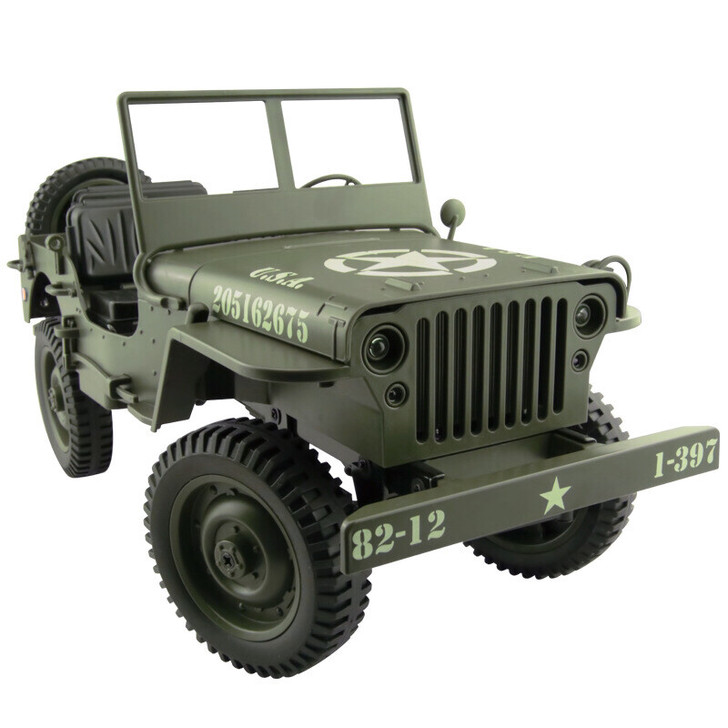 威利斯全新遥控军事吉普车仿真全比例四驱高速...