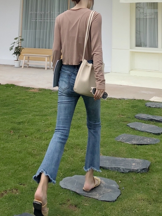 喇叭裤牛仔裤 九分裤 尺码29的