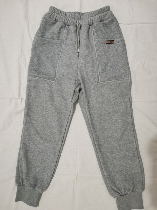 全新实拍冬款浅灰色休闲运动裤 加绒