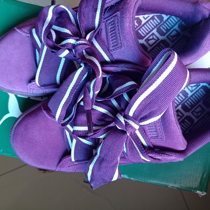 Puma彪马Suede Heart紫色蝴蝶...