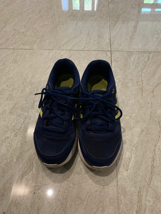 正品adidas阿迪达斯男士蓝色运动鞋跑步鞋