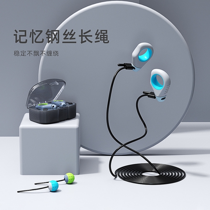 【全新包邮】两用版指尖跳绳钢丝手柄拇指成人...